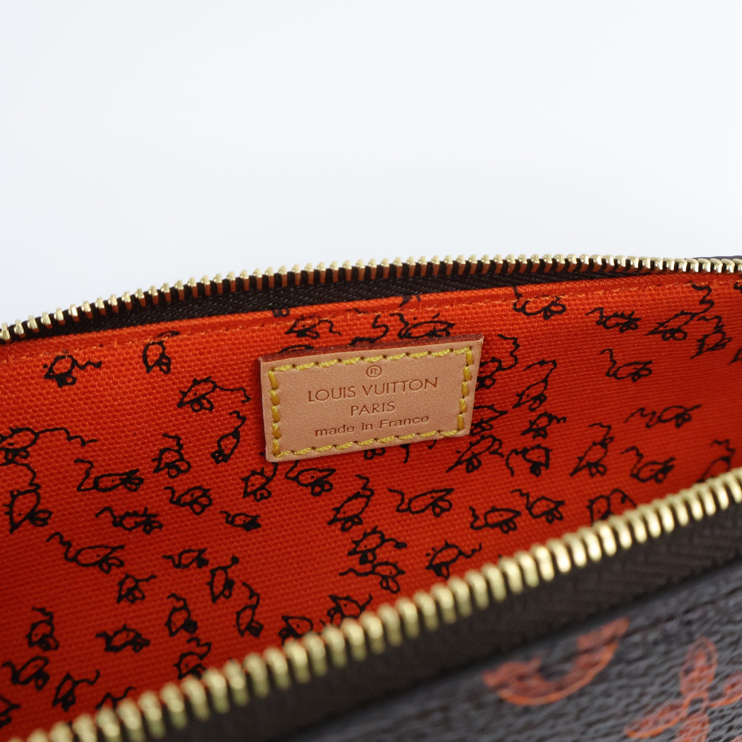 LV Catogram Elizabeth Pouch Orange Marron