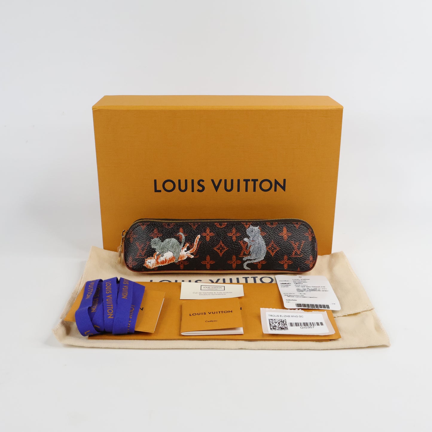 LV Catogram Elizabeth Pouch Orange Marron