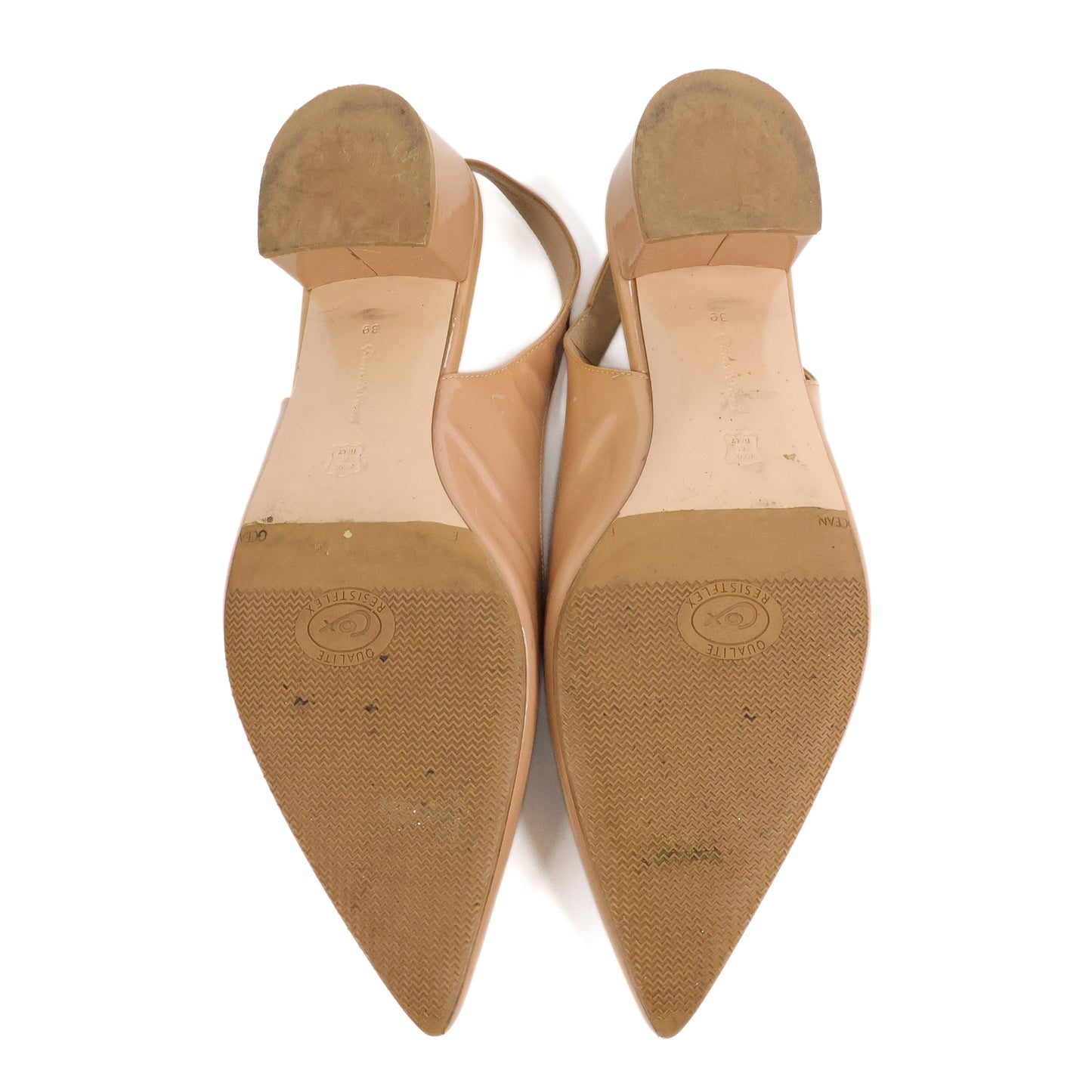 Gianvito Rossi Sling Back Patent Nude 39