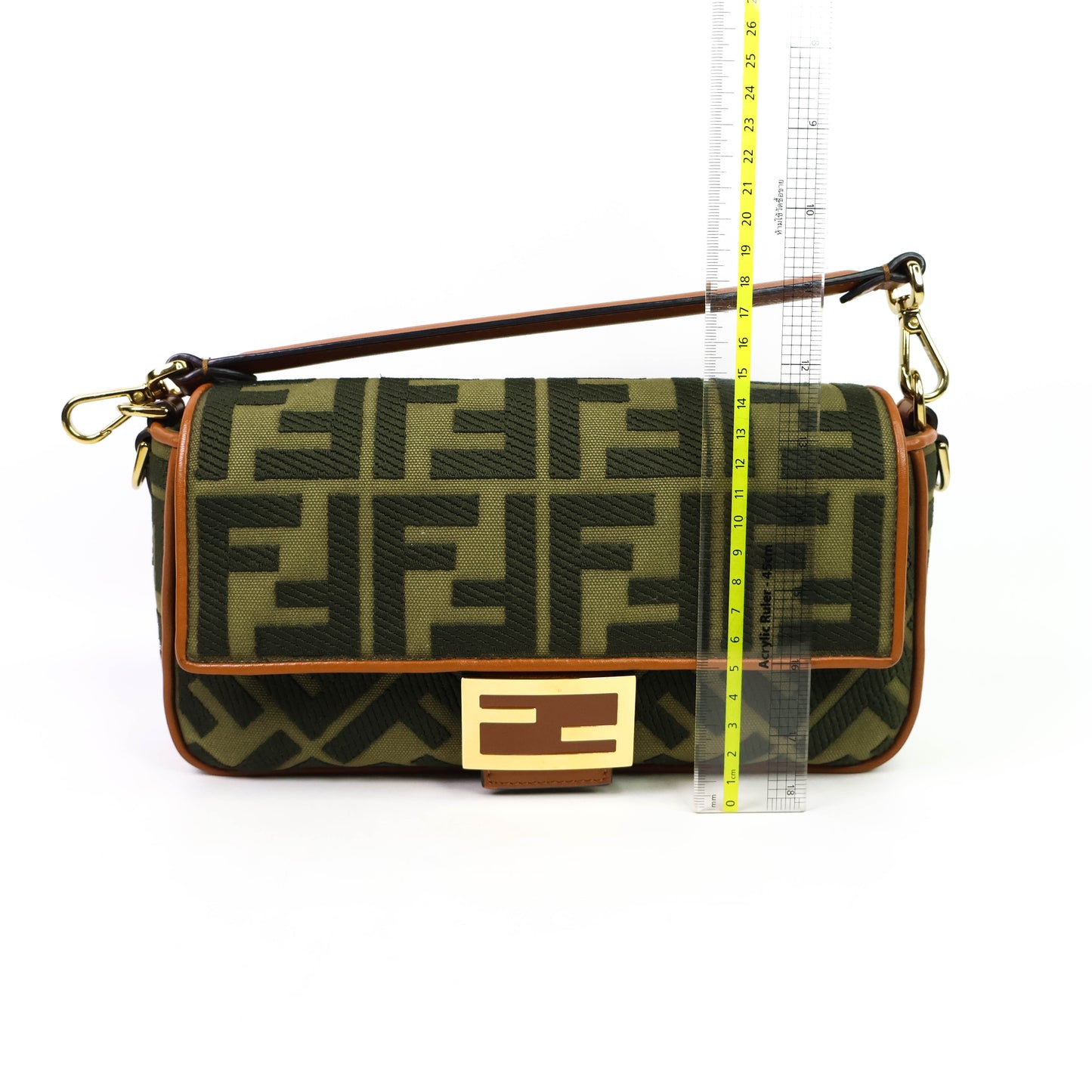 Fendi Baguette Canvas Green