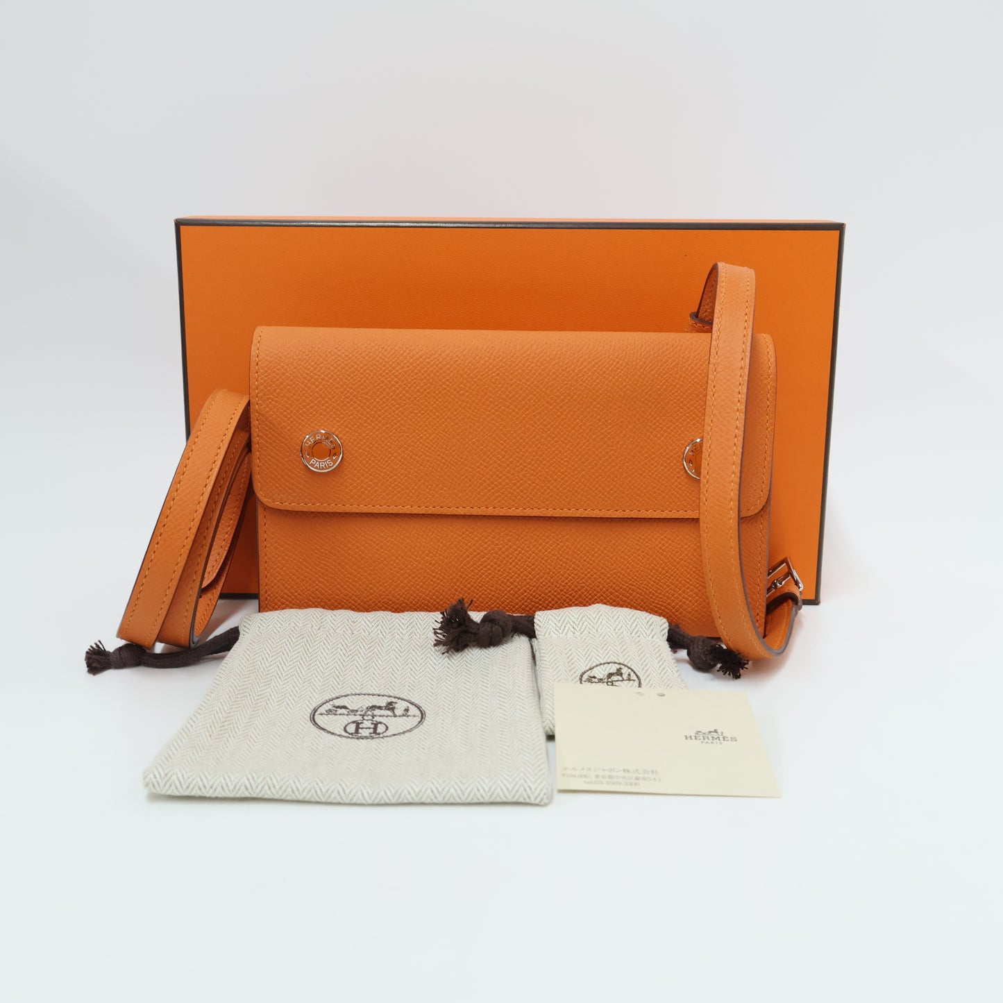 Hermes Snap Wallet Orange