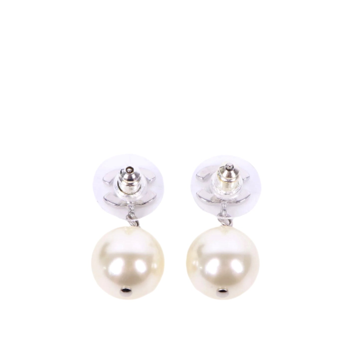 Chanel Earrings CC Crystal Drop Pearl