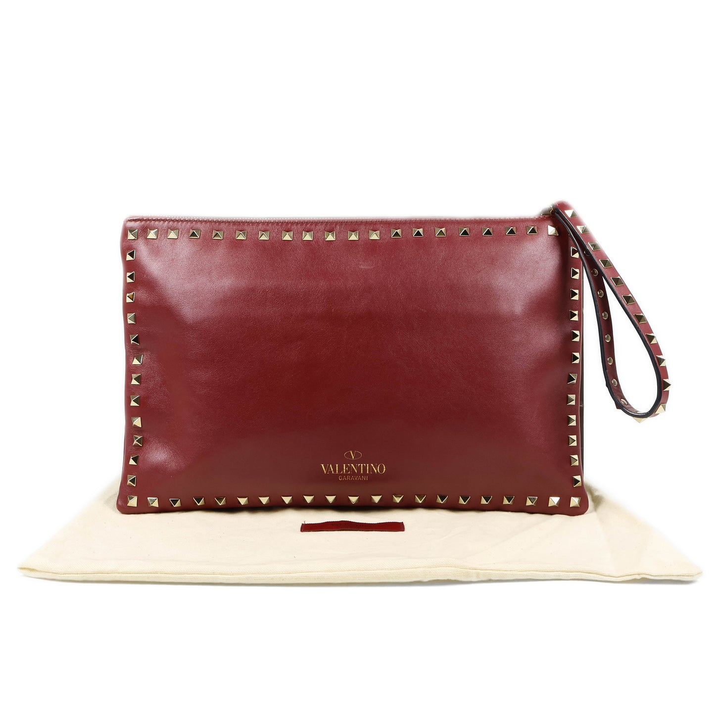 Valentino Clutch Large Burgundy