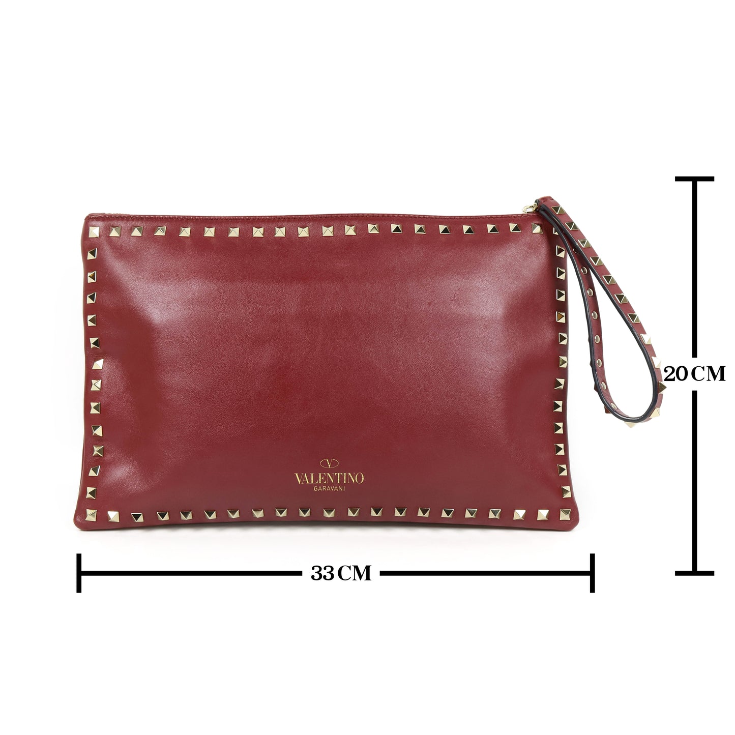 Valentino Clutch Large Burgundy