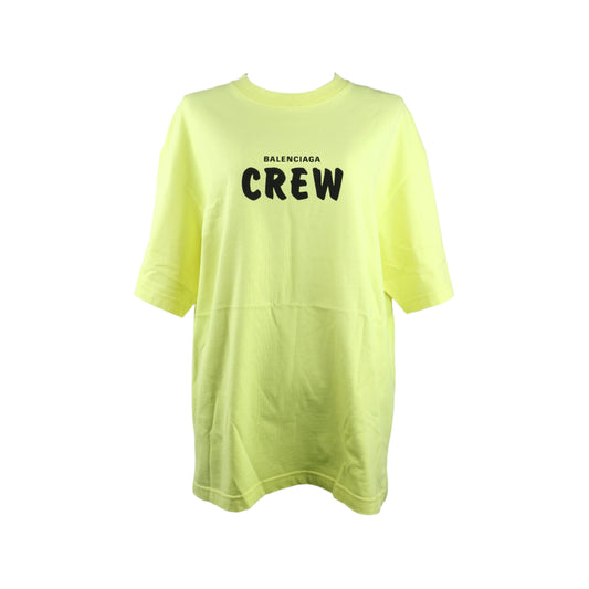 Balenciaga T-Shirt Yellow Neon Balenciaga Crew