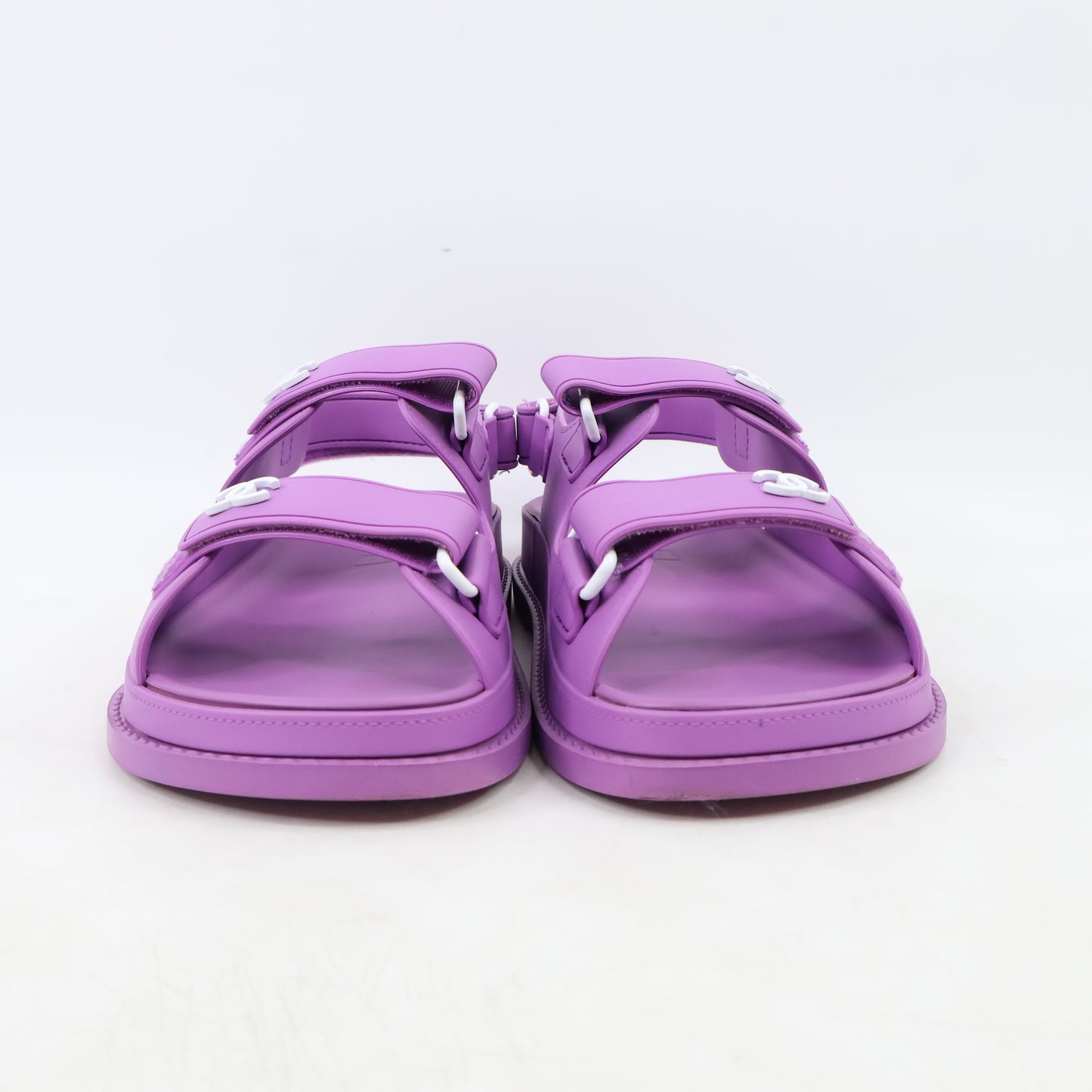 Chanel Sandals Rubber Purple 37