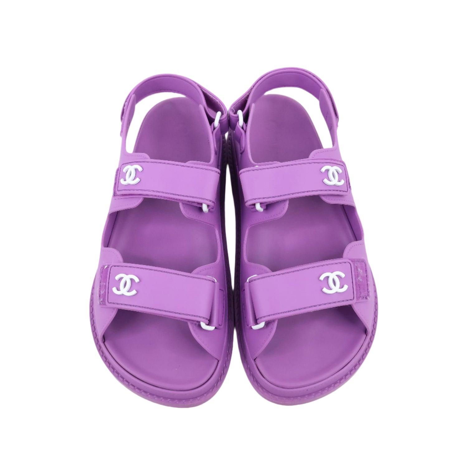 Chanel Sandals Rubber Purple 37