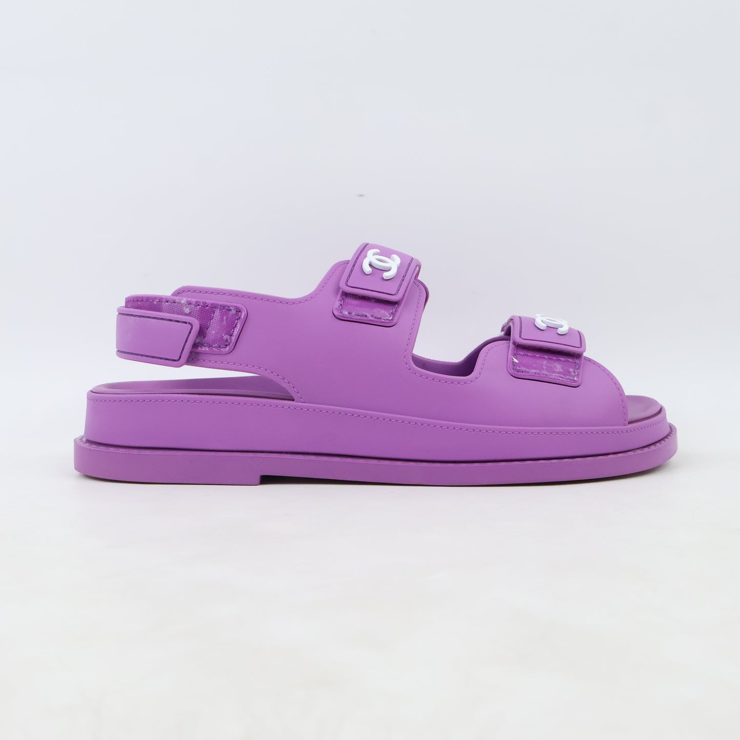 Chanel Sandals Rubber Purple 37