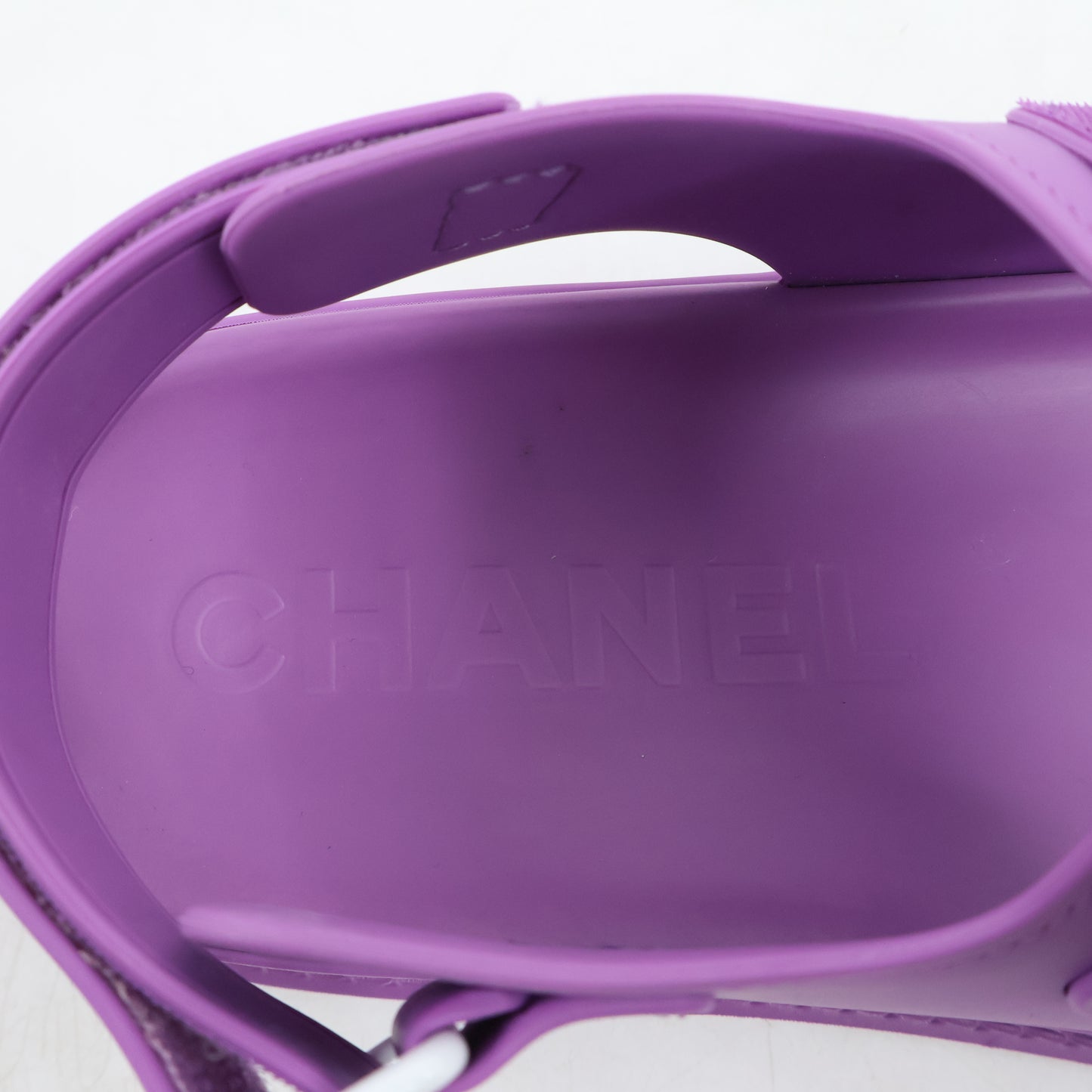 Chanel Sandals Rubber Purple 37