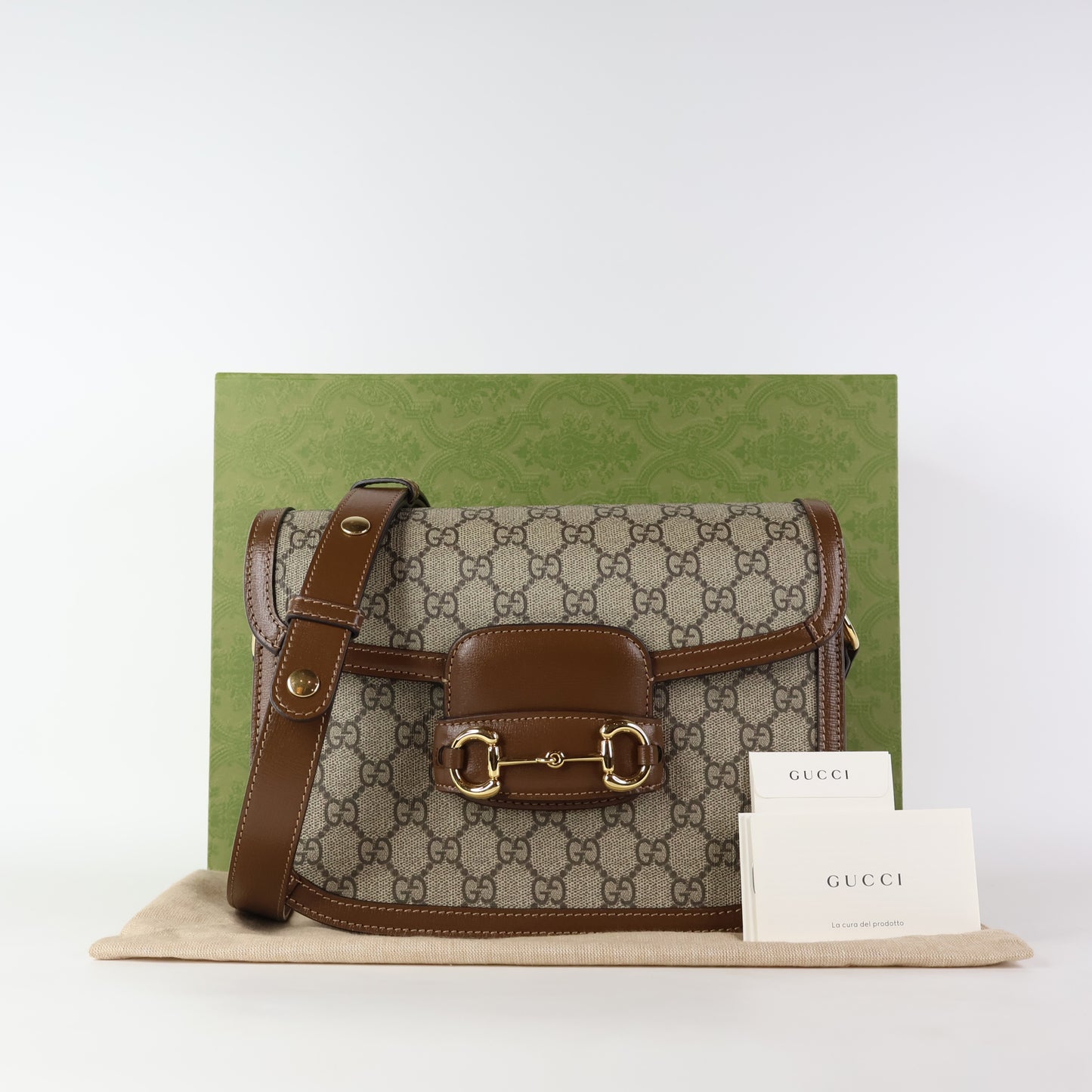 Gucci Horsebit 1955 Shoulder Brown