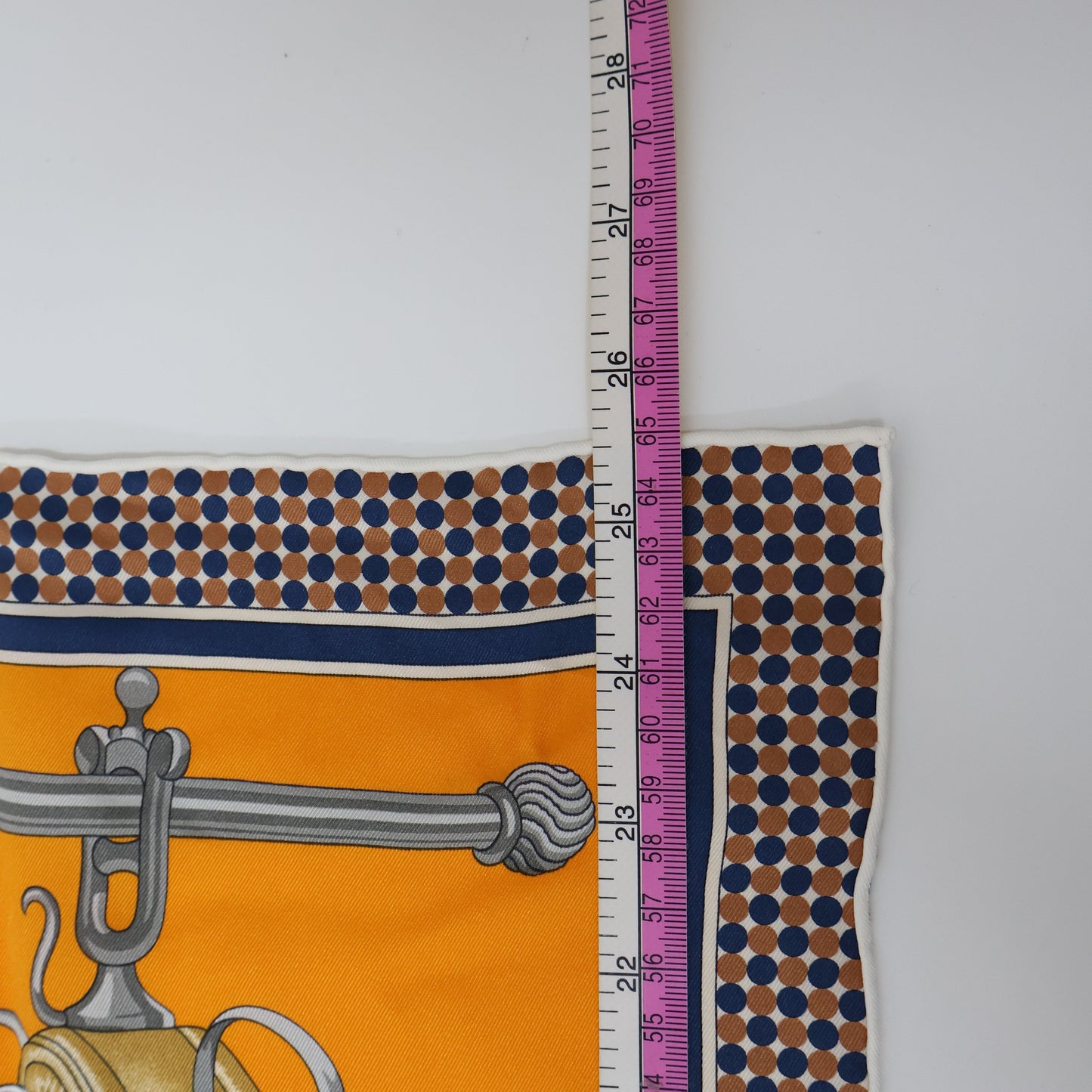 Hermes Scarf 75 "Carrick A Pompe" Orange