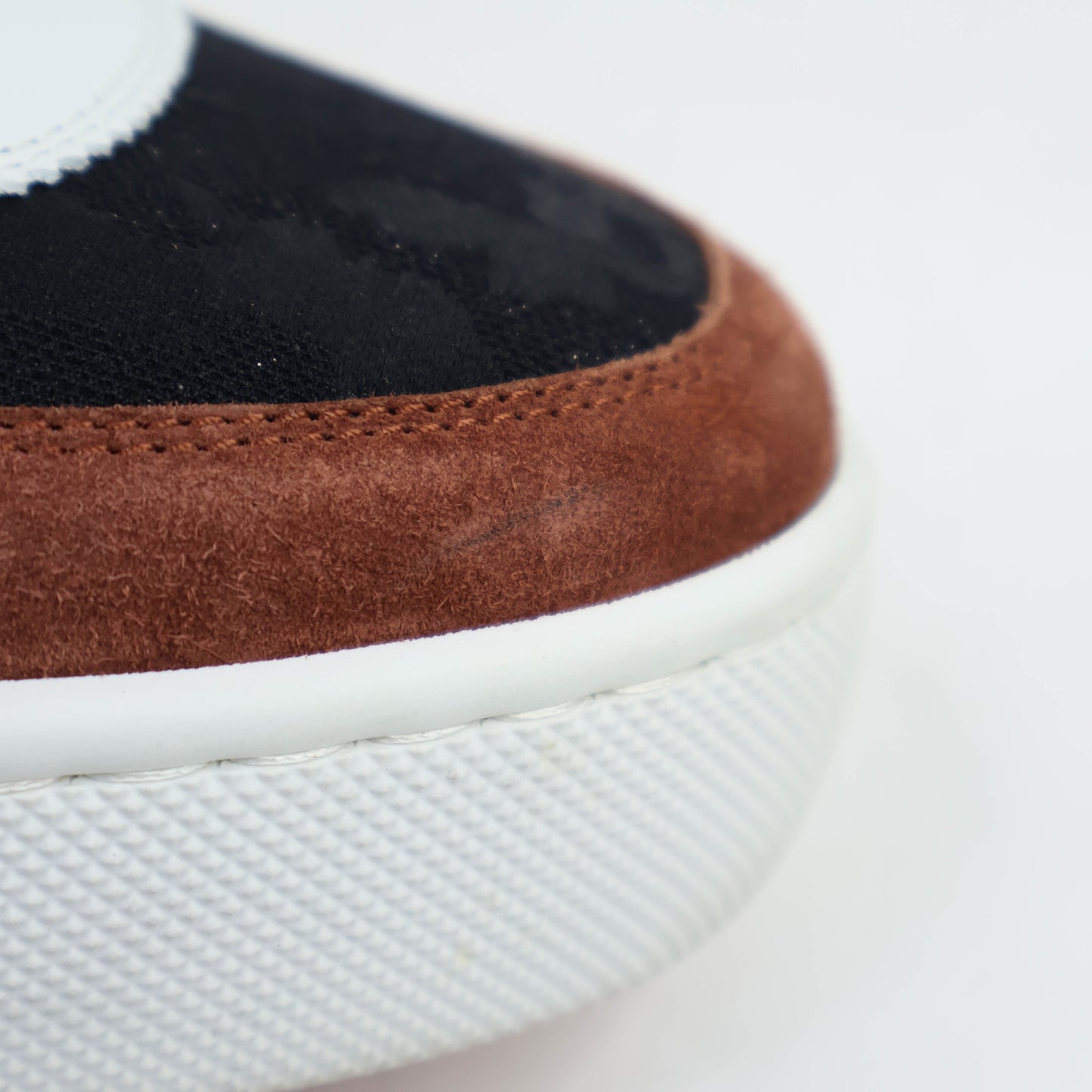 Christian Louboutin Sneakers Suede White Brown Black