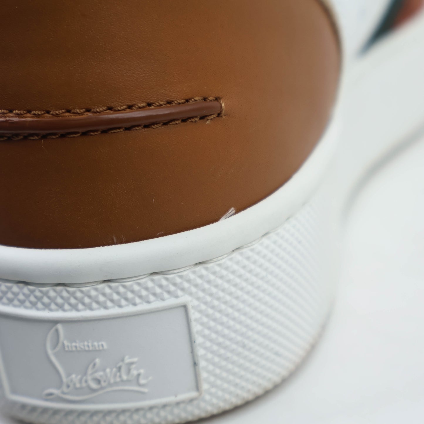 Christian Louboutin Sneakers Suede White Brown Black