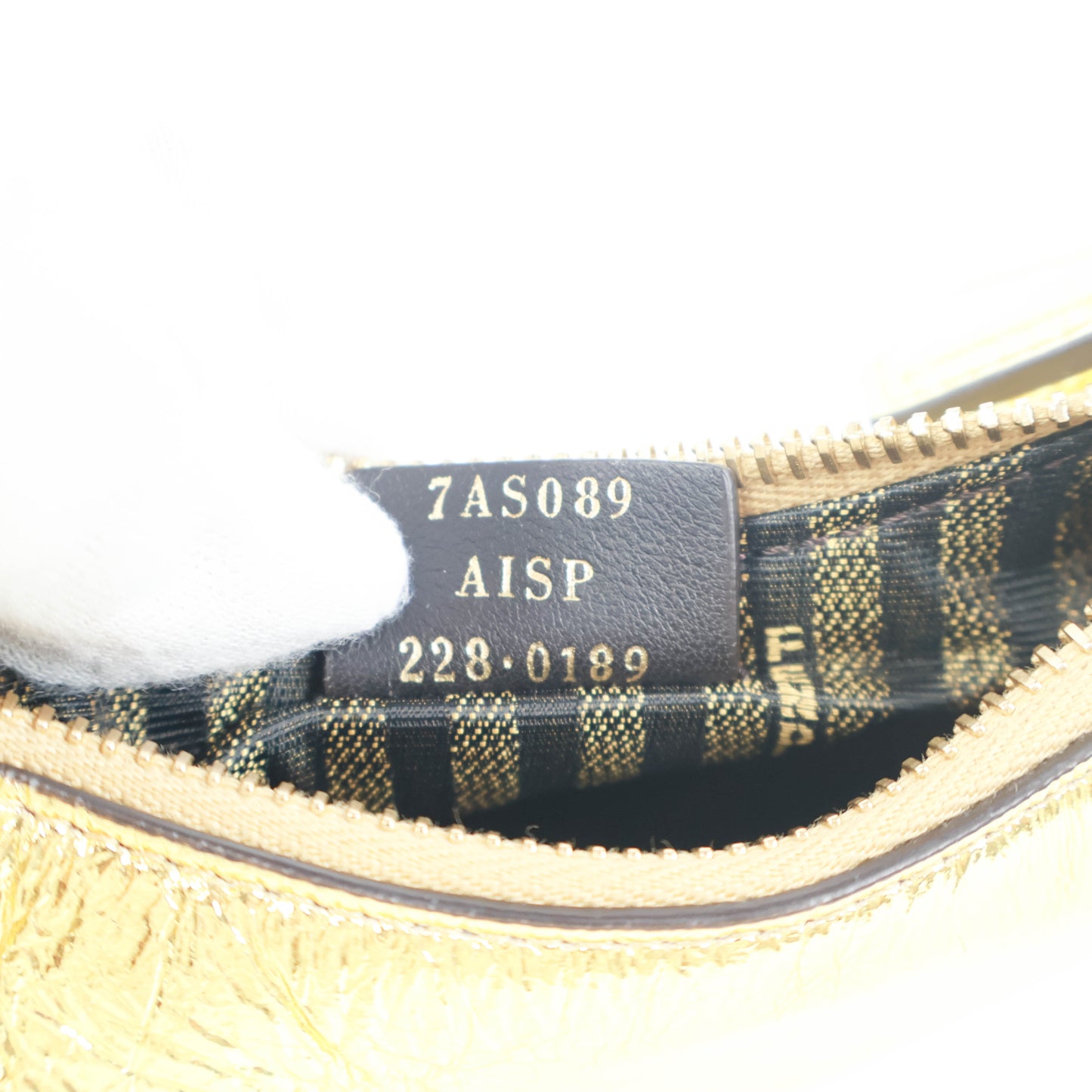 Fendi Nano Fendigraphy Hobo Metaillc Gold