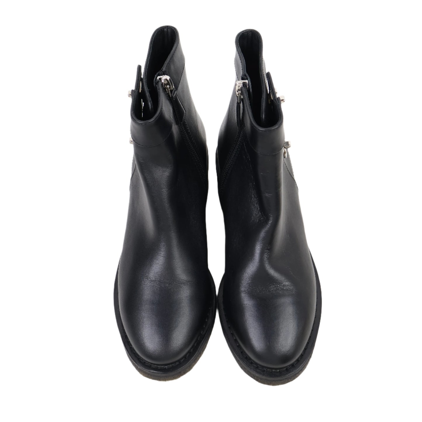 Chanel Ankle Boots Black CC Turnlock 36