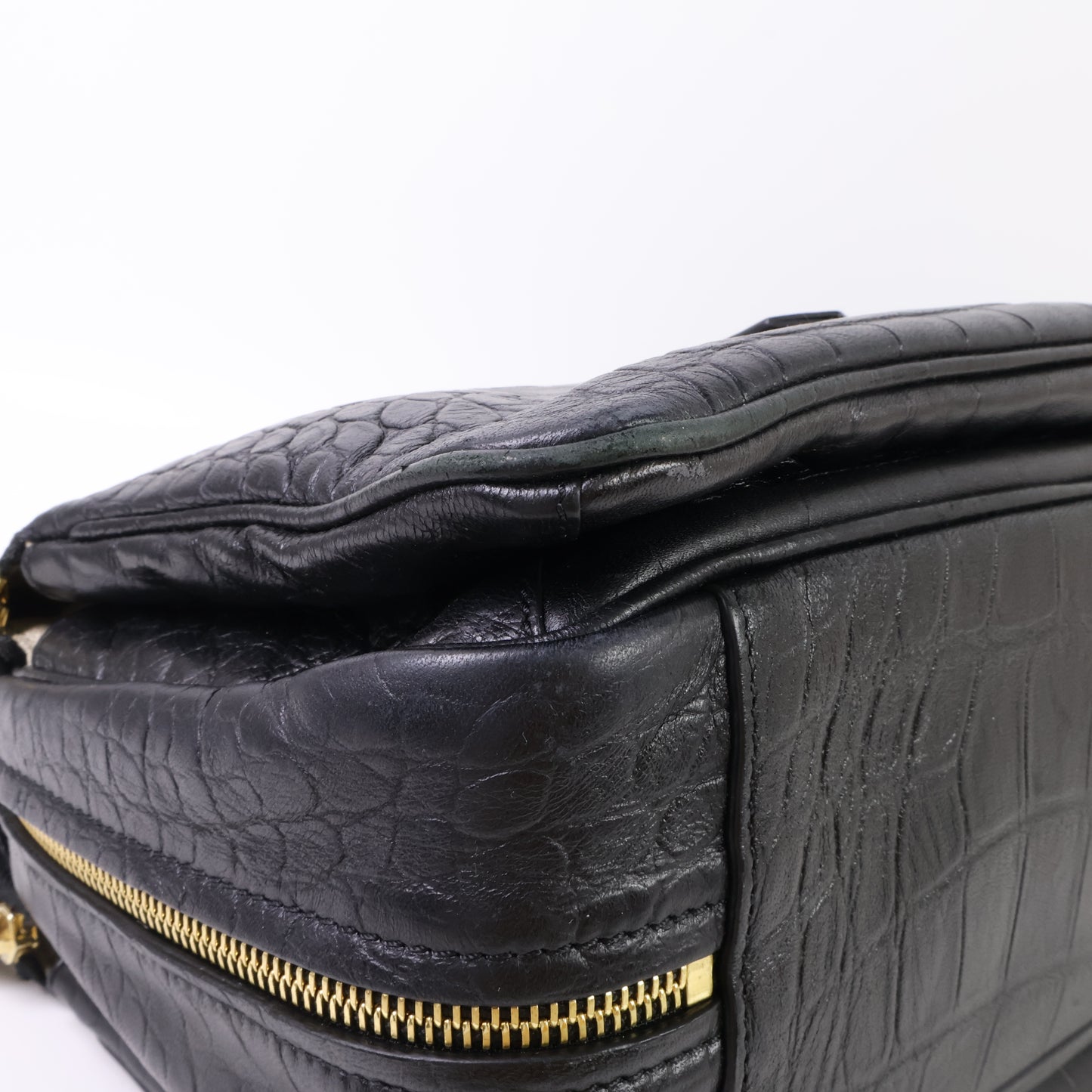 Celine Crocodile Small Black