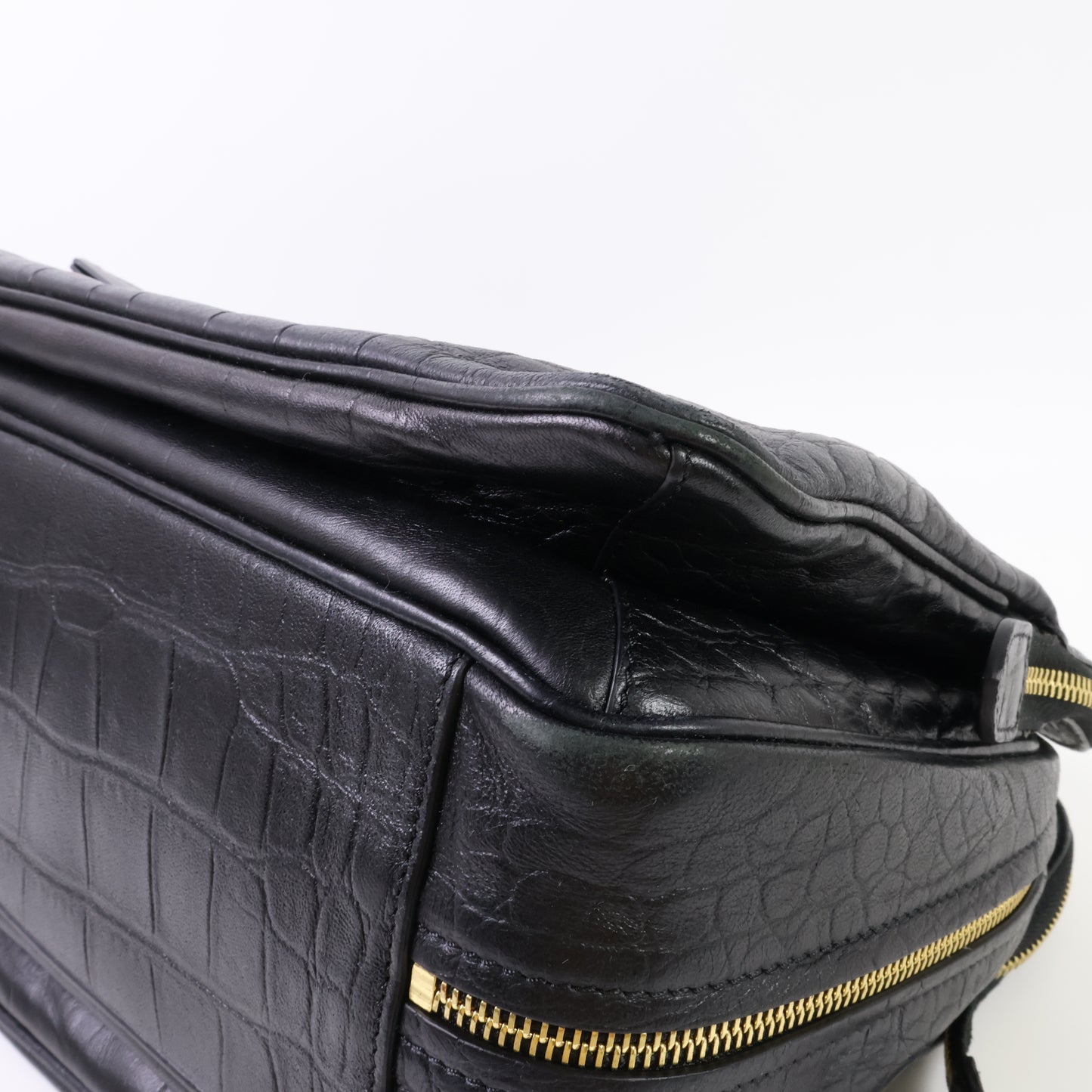 Celine Crocodile Small Black