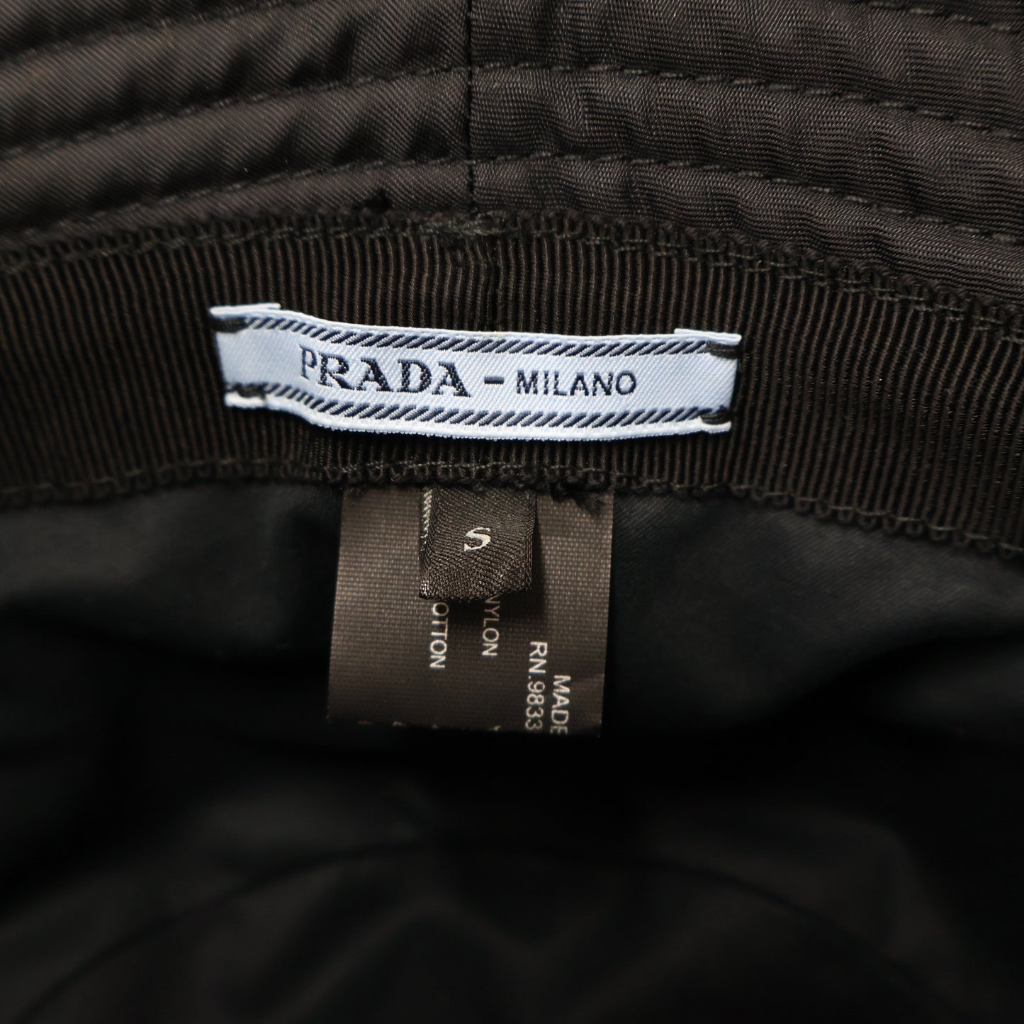 Prada Bucket Hat Nylon Black