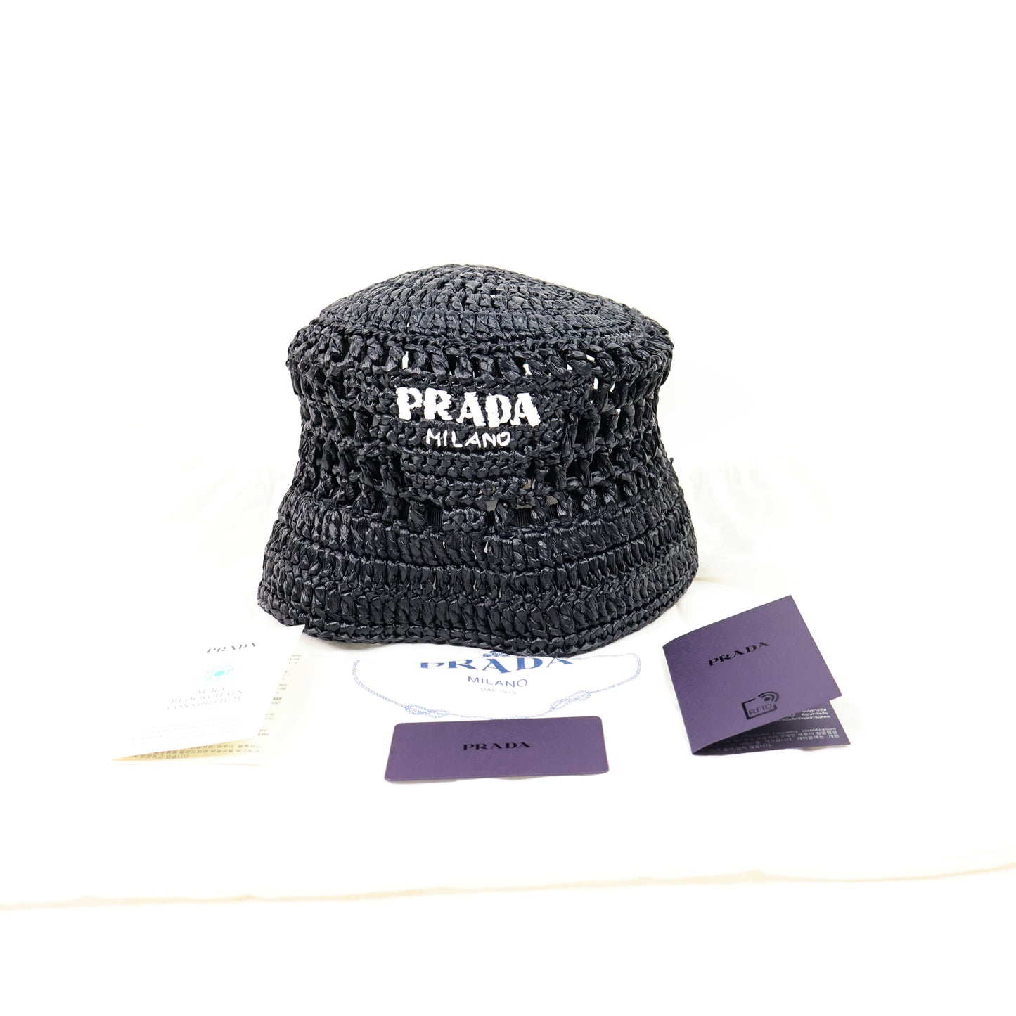 Prada Bucket Hat Raffia s