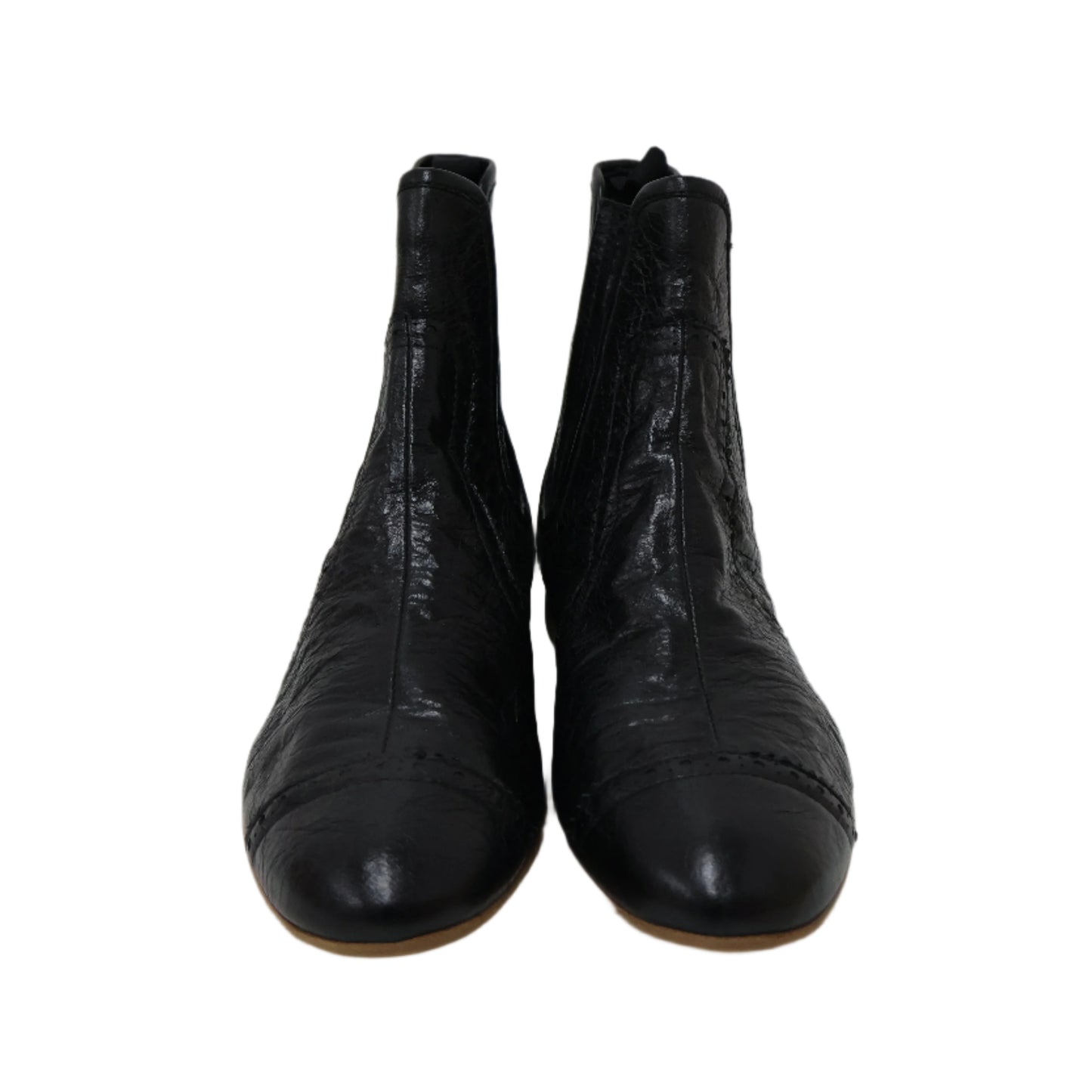 Balenciaga Ankle Boots Black Leather 38