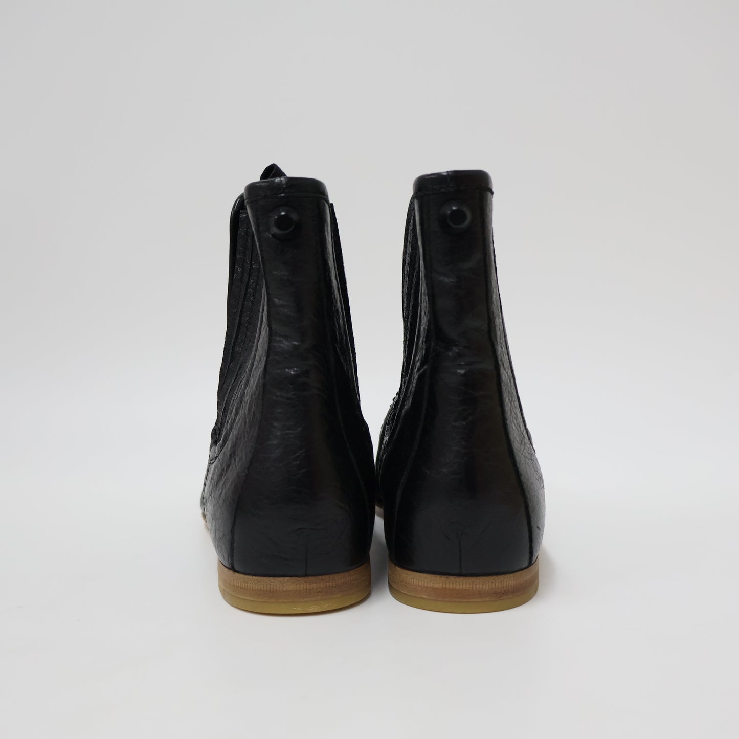 Balenciaga Ankle Boots Black Leather 38