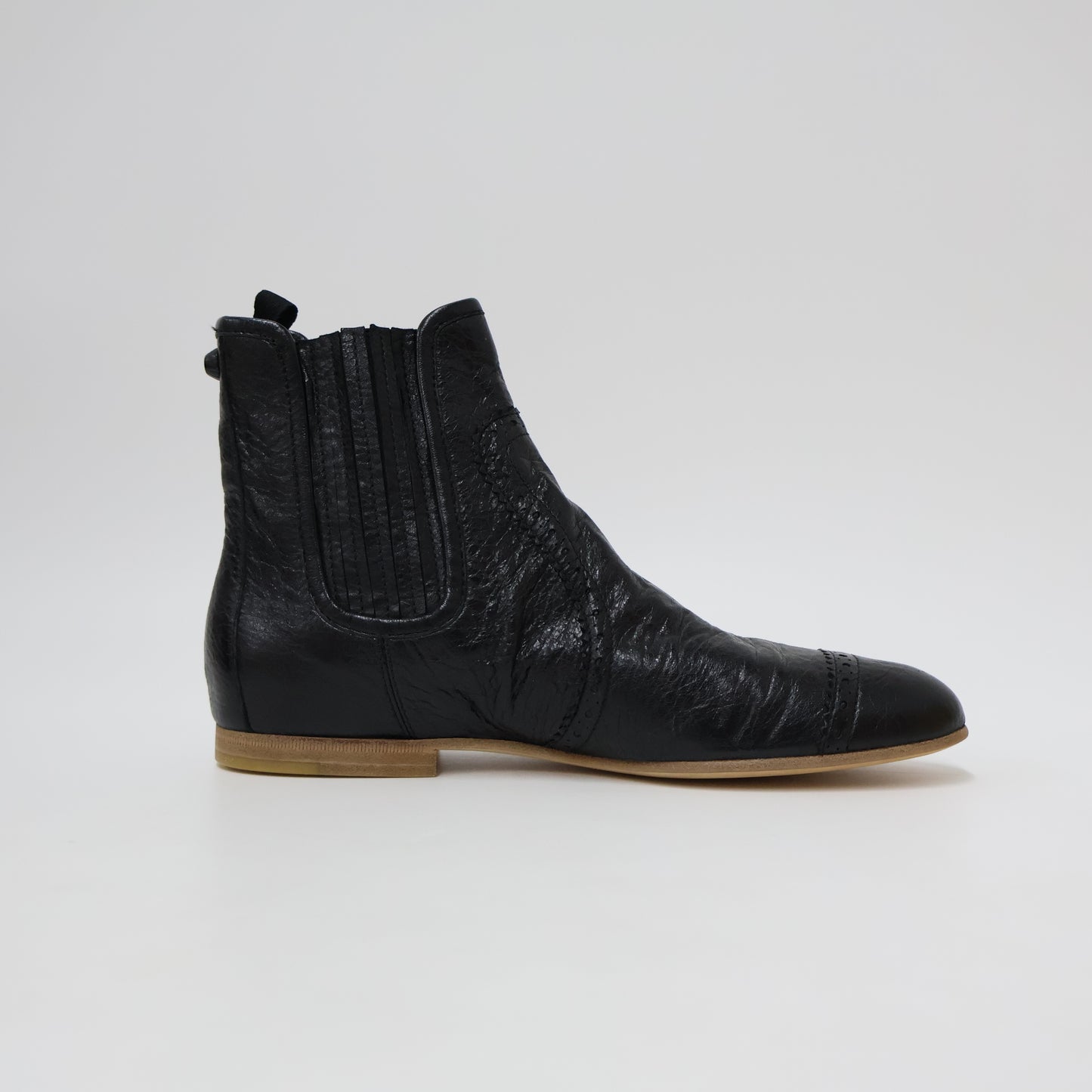 Balenciaga Ankle Boots Black Leather 38