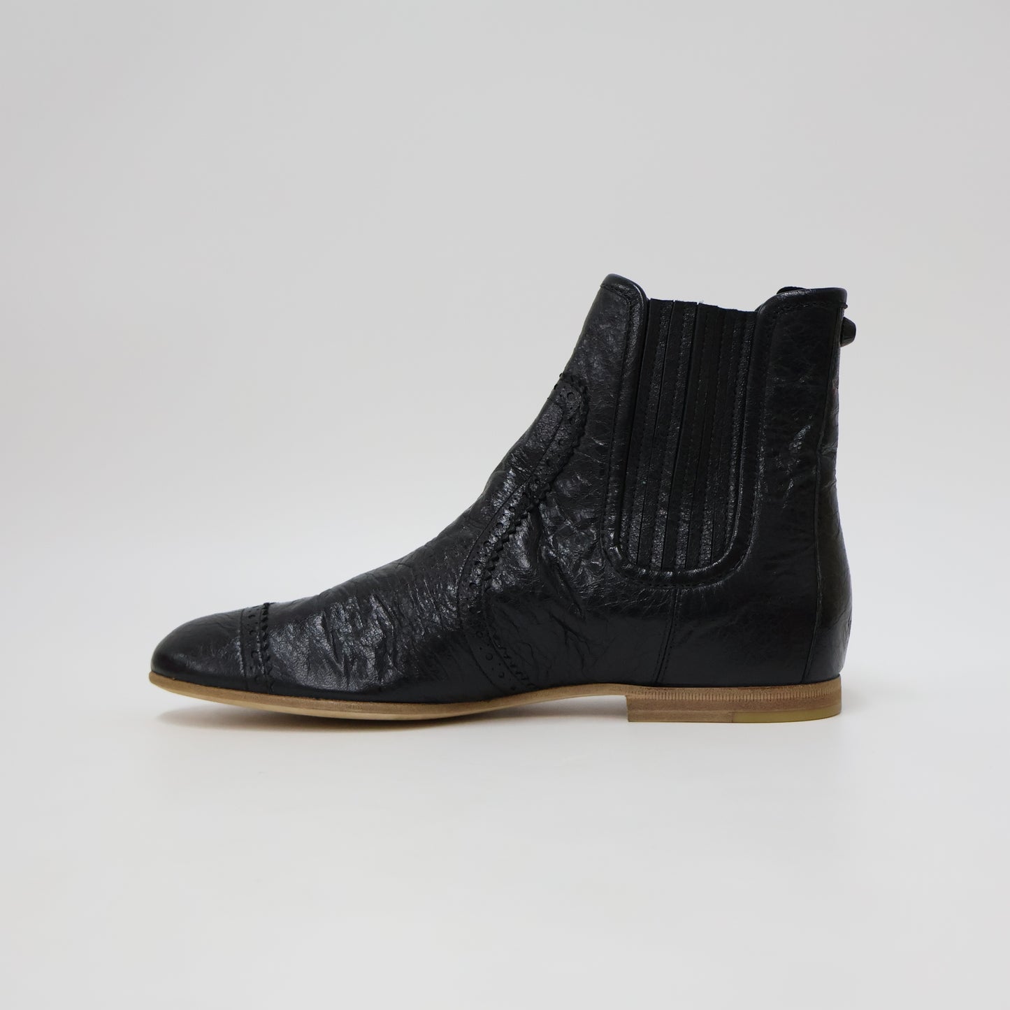 Balenciaga Ankle Boots Black Leather 38