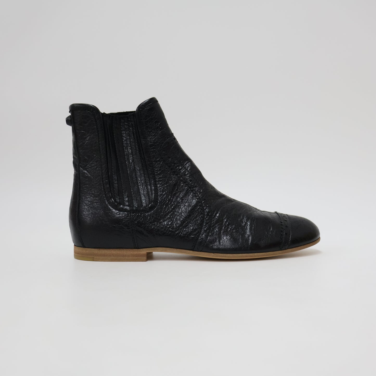 Balenciaga Ankle Boots Black Leather 38