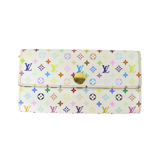 Louis Vuitton Sarah Wallet Multicolor White