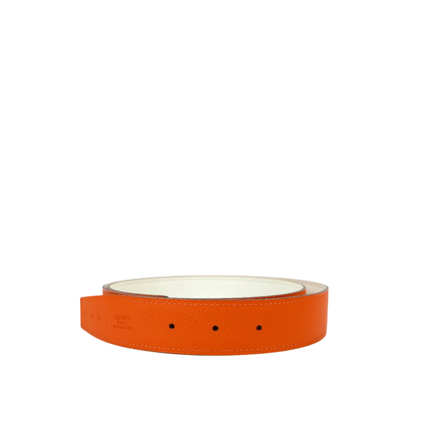 Hermes Belt Collier De Chien Orange White