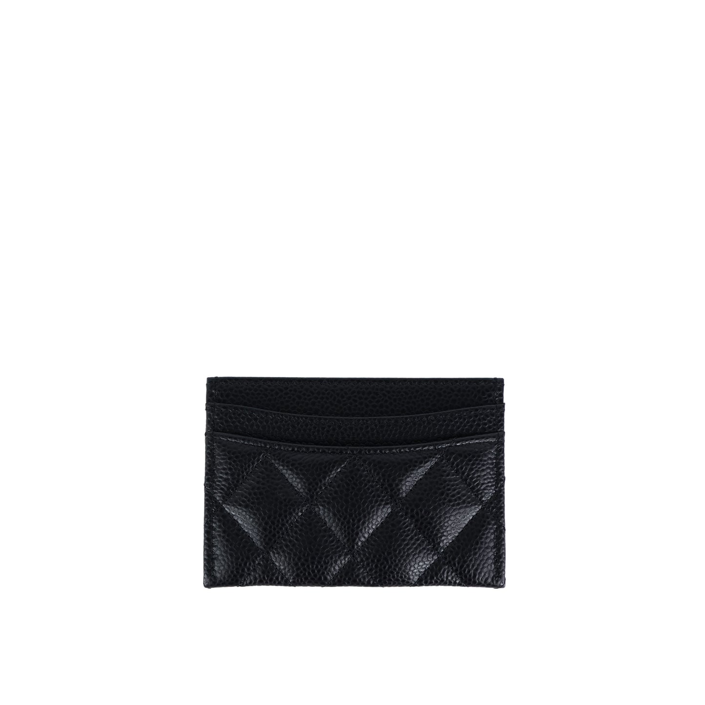 Chanel Card Holder Black Caviar SHW