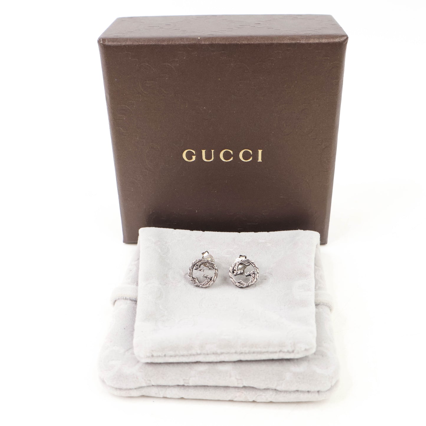 Gucci Earrings Stud 10 MM Silver