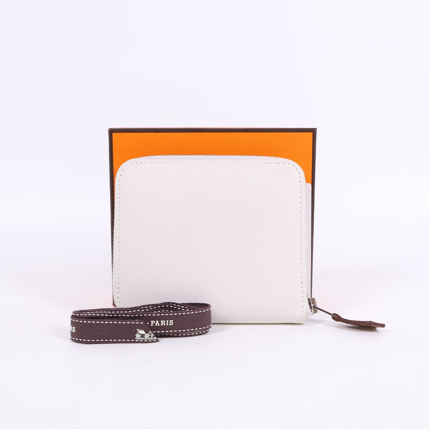 Hermes Azap Silk Compact Gris Pale Rubis Epsom