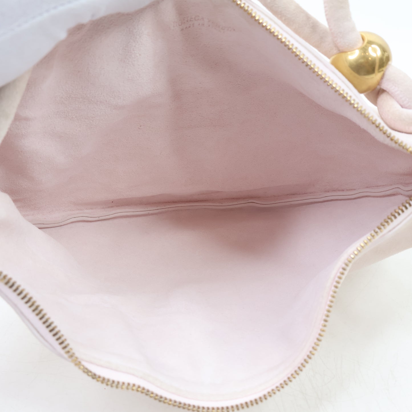 Bottega Shoulder Bag Suede Light Pink