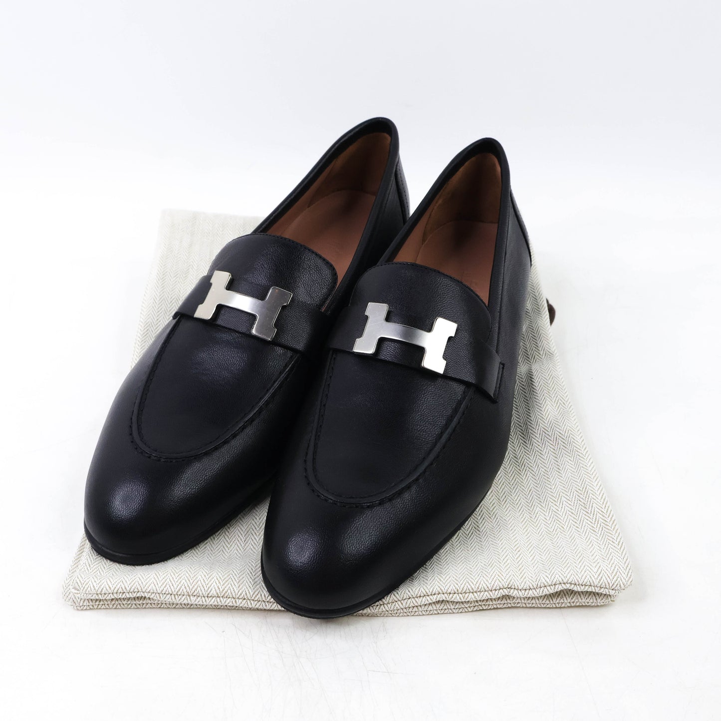 Hermes Loafers Paris Black 39