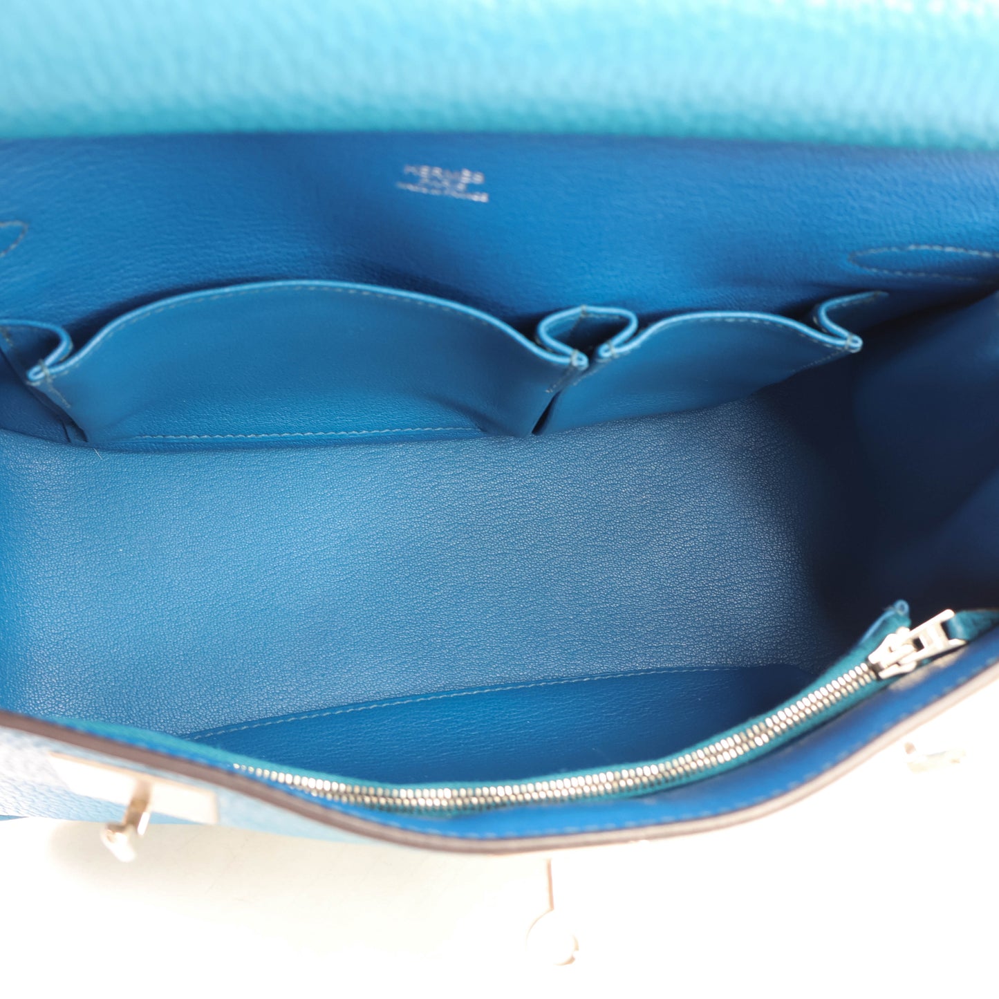 Hermes Jypsiere28 Blue Clemence PHW