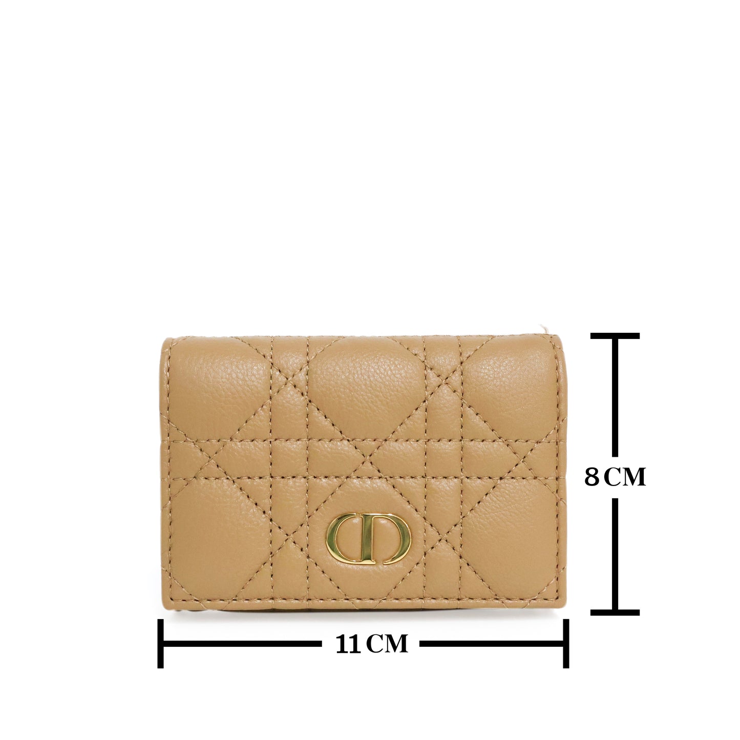 Christian Dior Caro Coin & Card Holder Caramel