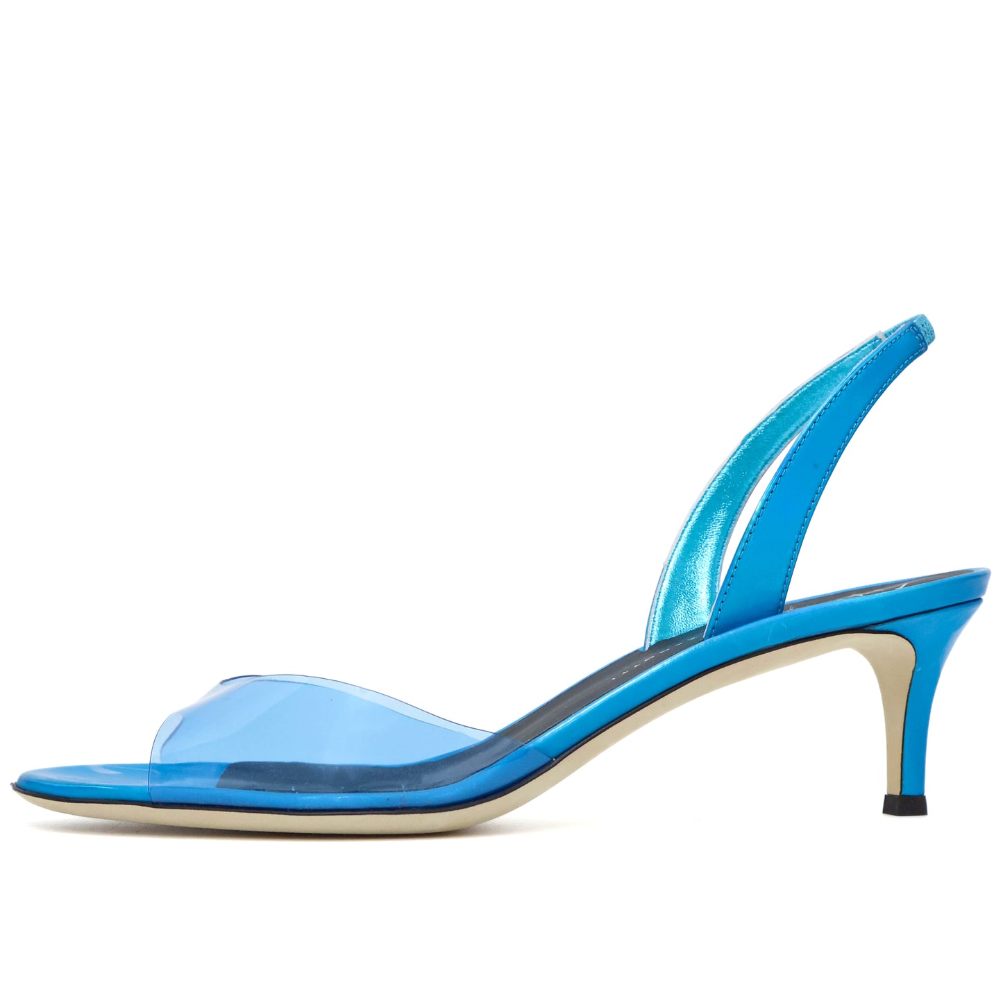 Giuseppe Zanotti Sling Back Heels PVC Blue