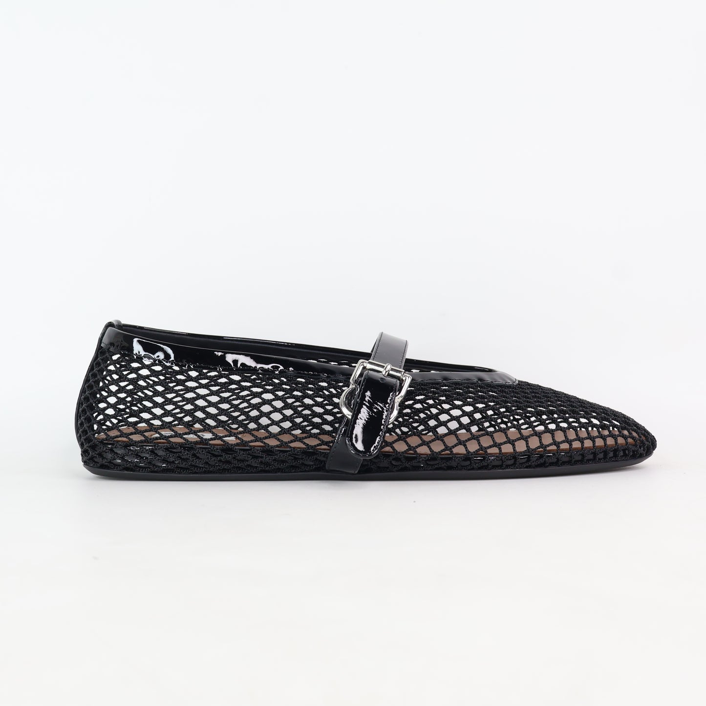 Alaia Ballet Flats In Fishnet Black 39