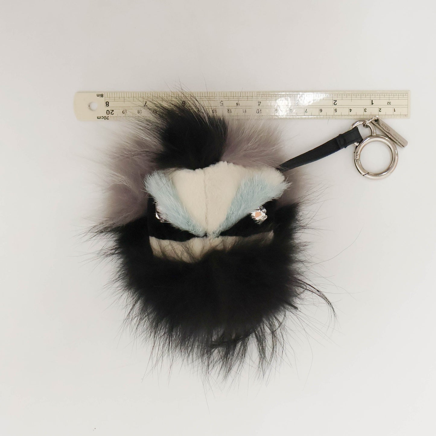 Fendi Monster Keyring Black/White/Blue