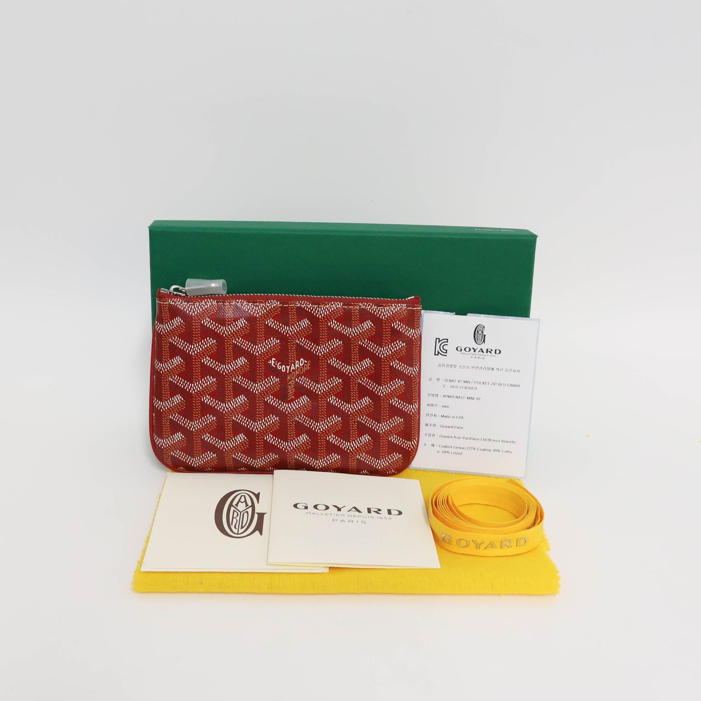 Goyard Senat Mini Pouch Red