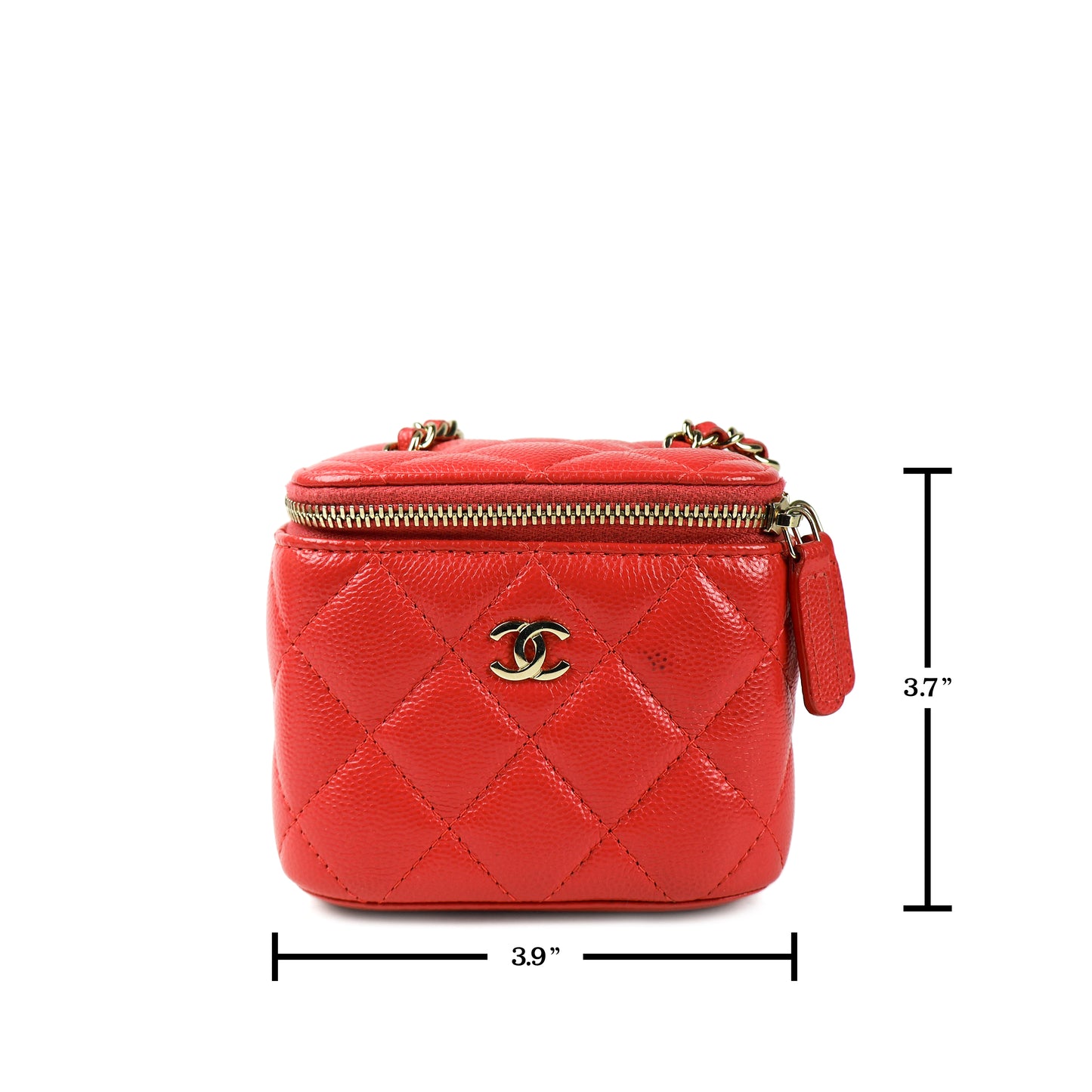 Chanel Vanity Mini Caviar red