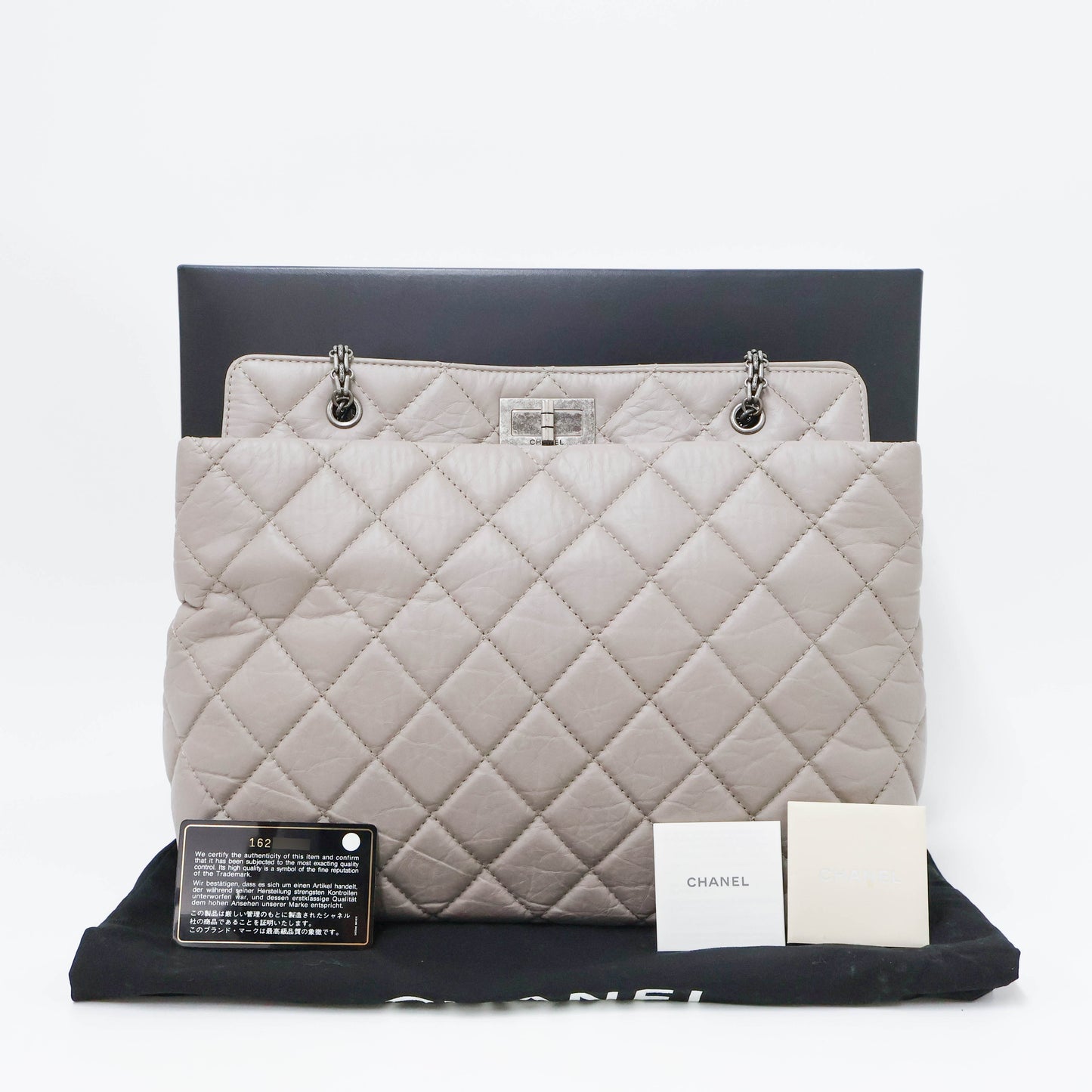 Chanel Reissue 2.55 Greige Tote Grey