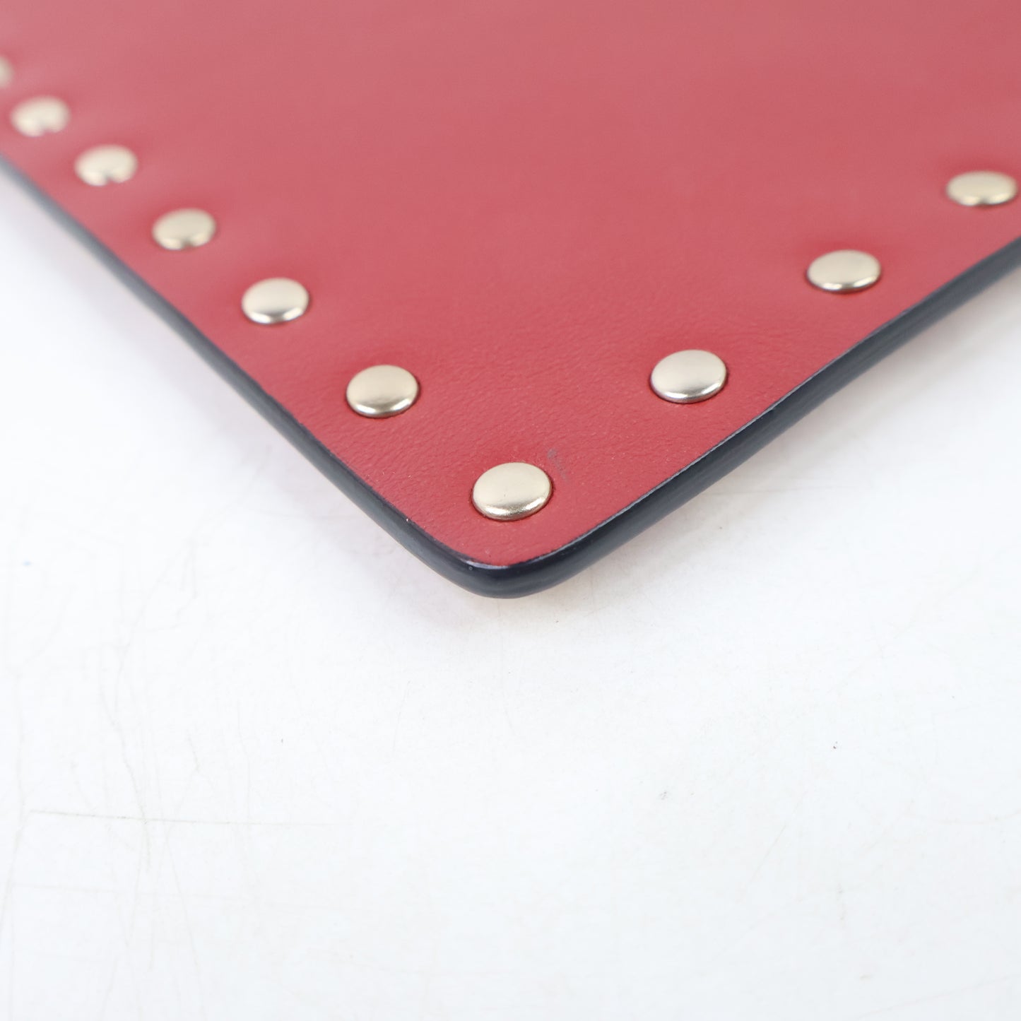 Valentino Large Rockstud Envolope Clutch Red