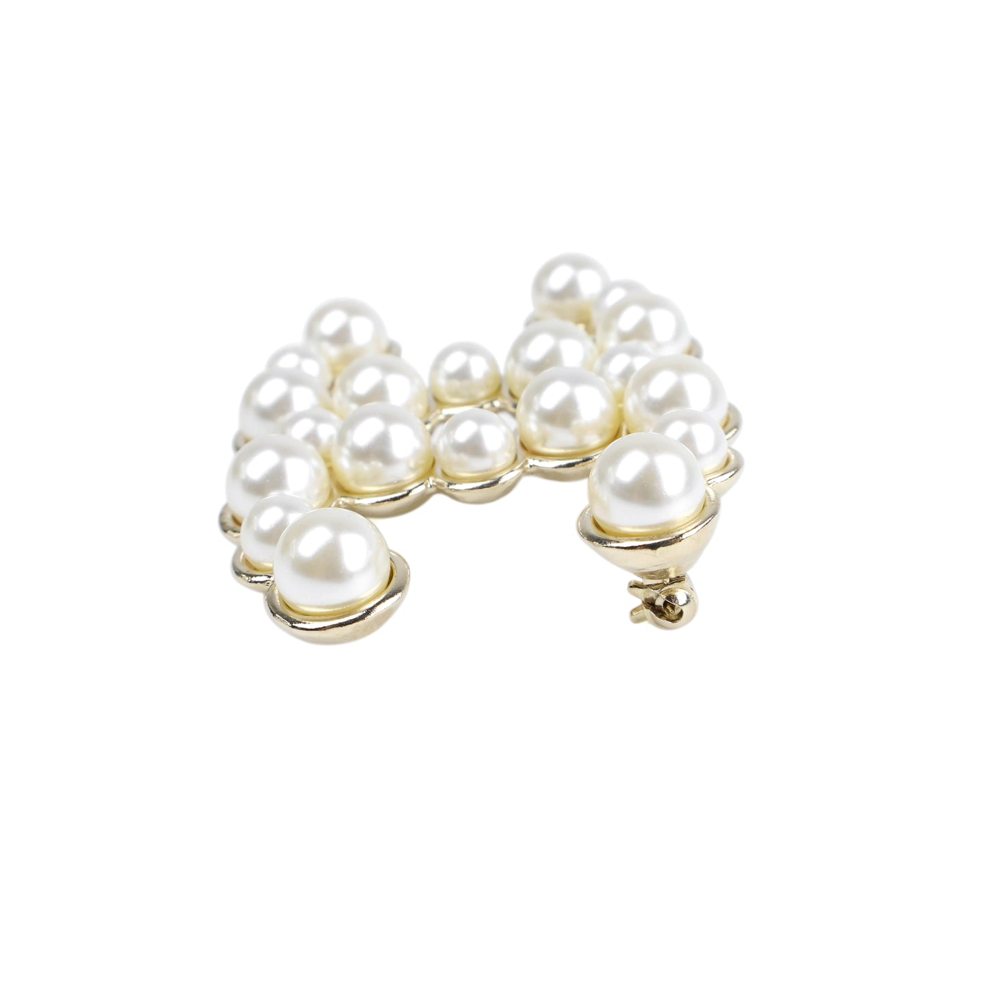 Chanel Pearl CC Brooch Gold