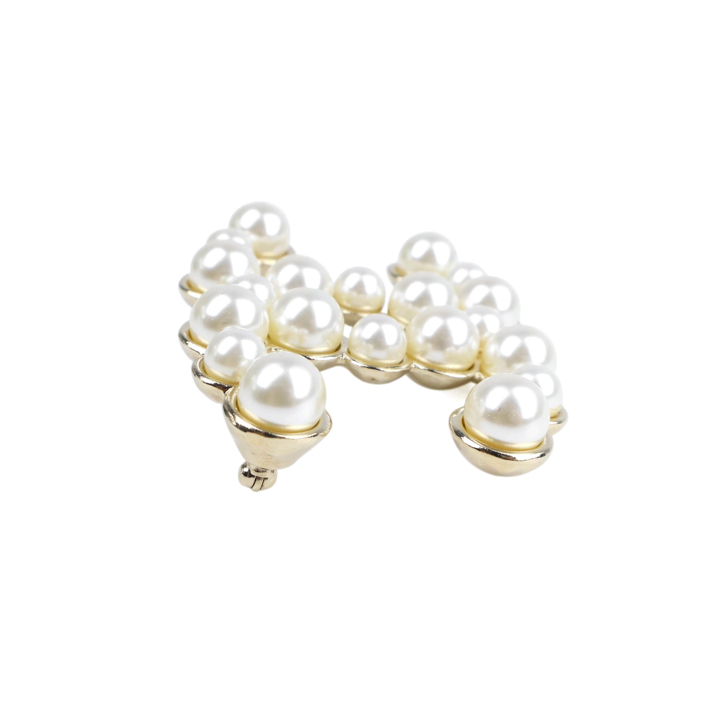 Chanel Pearl CC Brooch Gold