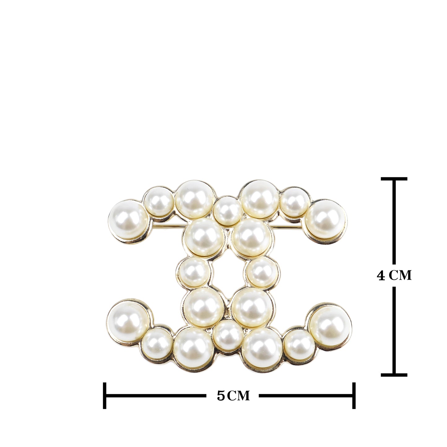 Chanel Pearl CC Brooch Gold