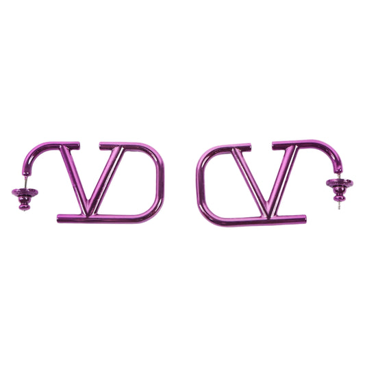 Valentino Earrings V Logo Signature Pink