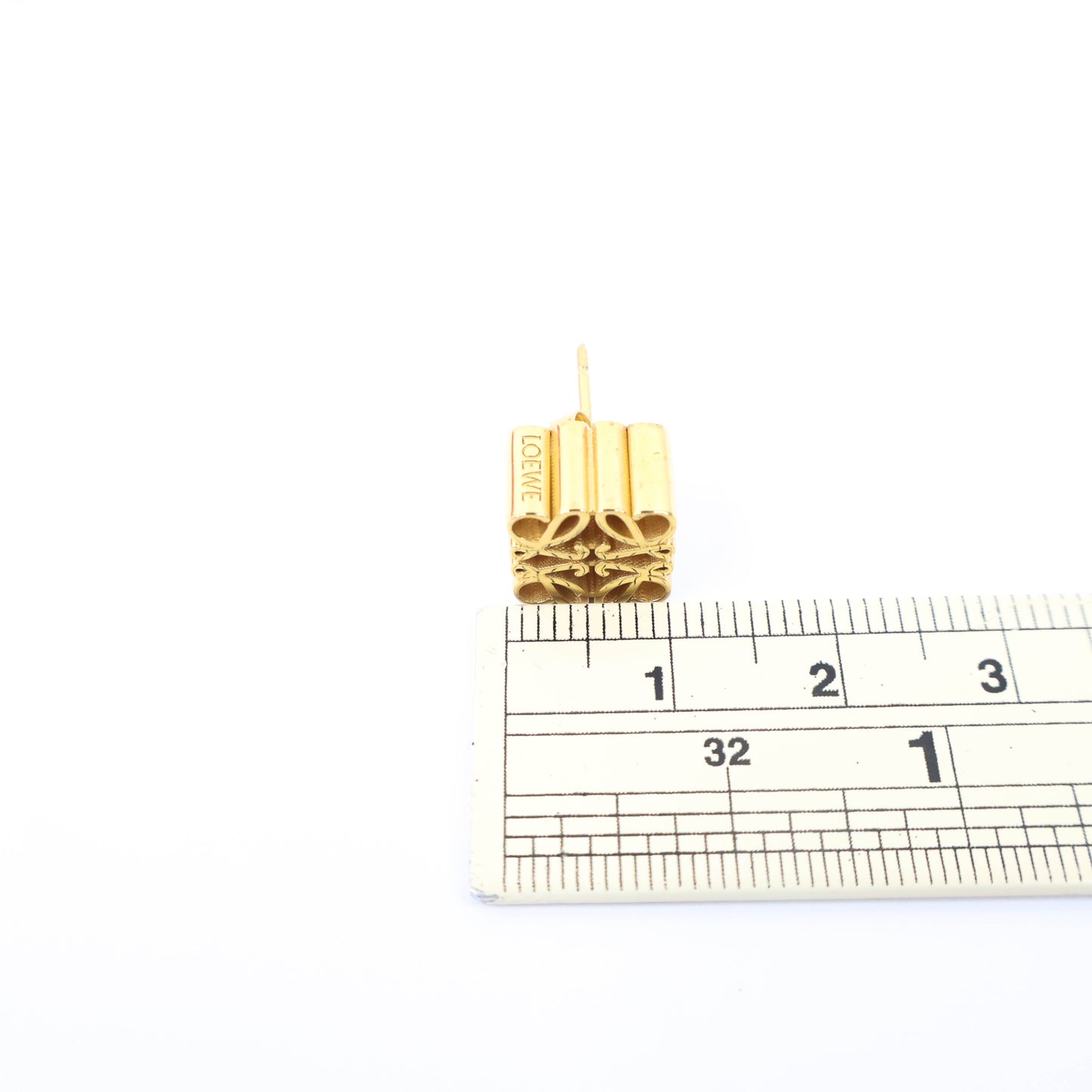 Loewe Earrings Anagram Stud Gold