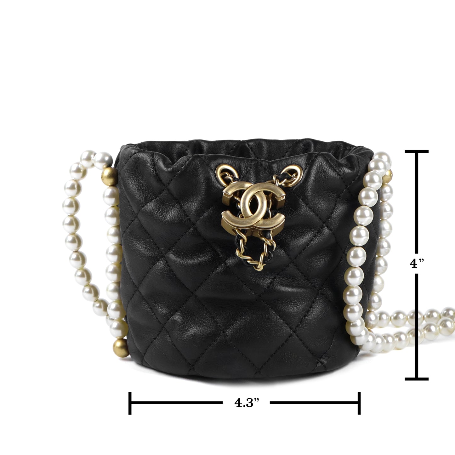 Chanel Mini Pearl Drawstring Bucket Bag